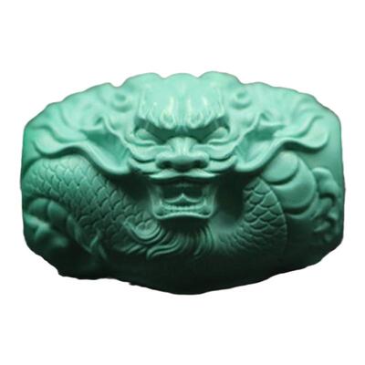 天真然原矿绿松石龙顶珠