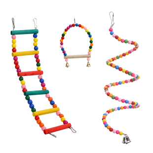 鸟笼玩具鹦鹉专用秋千攀爬云梯吊环小鸟牡丹解闷自嗨配件笼内装饰