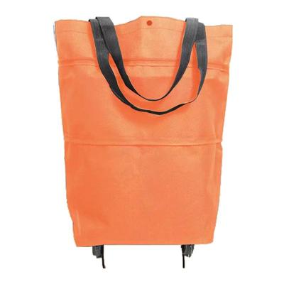 可折叠购物袋带轮子买菜小拉车