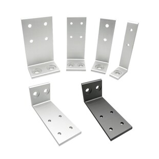 L型地脚连接件围栏支脚20/30/40/45/50型材护栏L型7字型固定底座