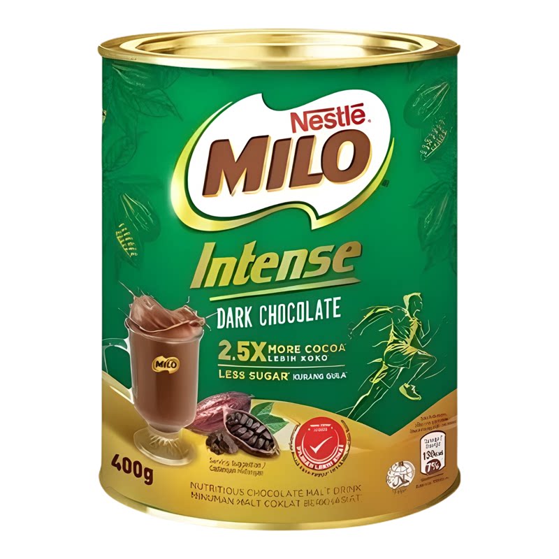 NESTLE MILO雀巢美禄2.5倍特浓黑巧克力即冲饮品400g朱古力麦芽剂