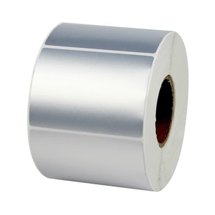 亚银标签纸哑银不干胶标签空白防水防油pet打印贴纸银色手写撕不烂三防固定资产条码纸设备合格证耐高温亮白