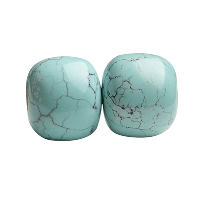 湖北十堰原矿绿松石老型桶珠