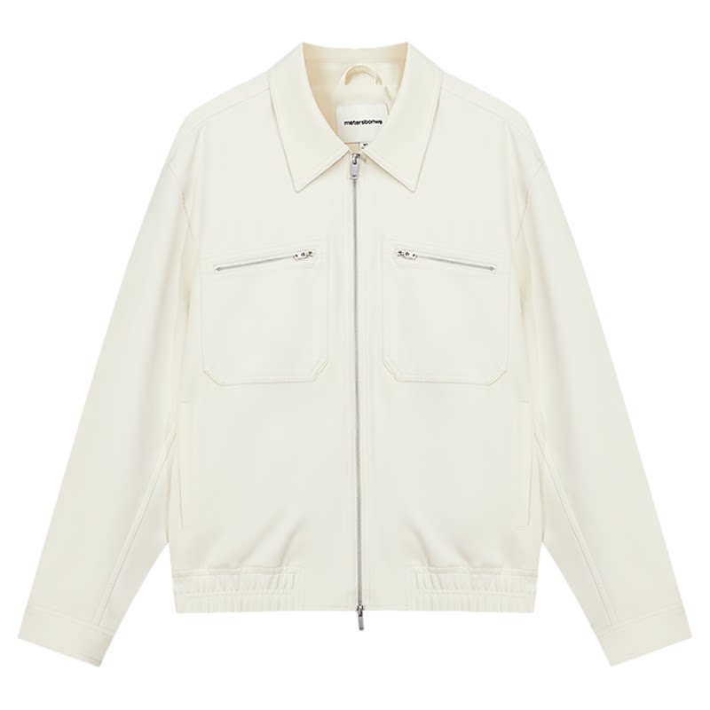 美特斯邦威夹克男2026春季新款潮流双贴袋斜纹休闲纯色简约外套
