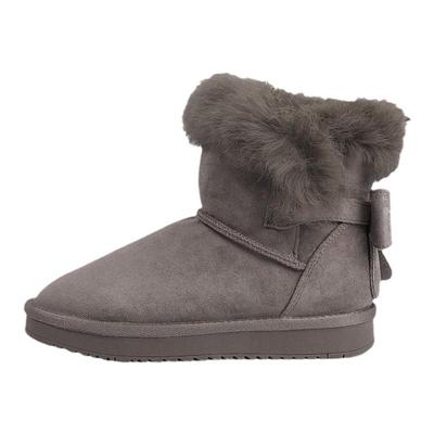 达芙妮雪地靴冬季蝴蝶结设计