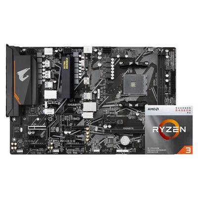AMD锐龙R3 3200G 3400G 5500技嘉A520M挑战者B550小雕主板CPU套装
