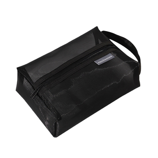 透明收纳袋网纱大号分装网格包大容量旅行化妆品分装包加厚拉链袋身份证零钱口红卡包手提便携分类文具小包