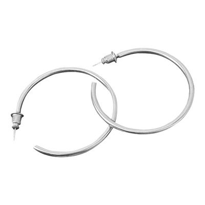 复古个性显脸小大耳圈925纯银女