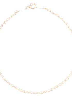 施家珍珠OT扣项链时尚百搭锁骨链