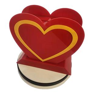 日翔包邮台式亚克力透明红色中号心形爱心乐捐捐款红十字公益箱锁