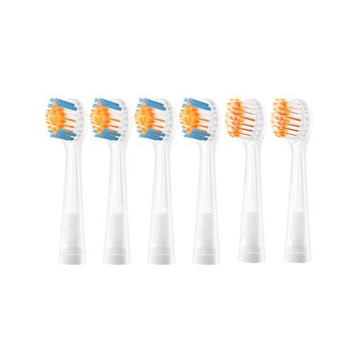 usmile笑容加儿童电动牙刷头宝宝软毛替换头洁齿清洁6支装防蛀刷