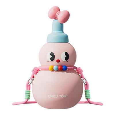 moc大容量水杯女高颜值大肚吸管杯子上学专用水壶儿童葫芦保温杯