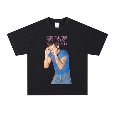 歌手Harry Styles长短袖美式复古水洗重磅纯棉透气宽松连帽卫衣