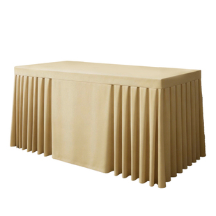 定制长方形桌布会议室展会活动桌套罩定制logo印图案广告绒布桌裙