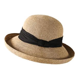 草帽女夏季新款复古卷边防晒遮阳帽时尚太阳帽女款大码帽子女凉帽