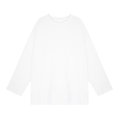 百搭内搭白色纯棉长袖t恤