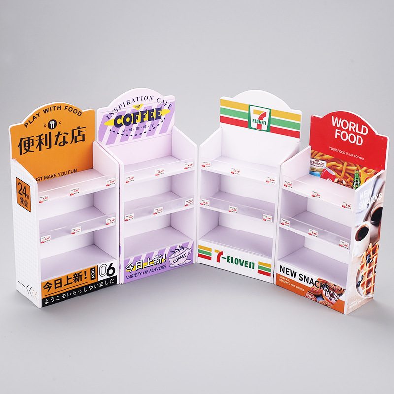 迷你仿真超市置物架展示小娃娃过家家模型玩具玩屋货架摆件配件食
