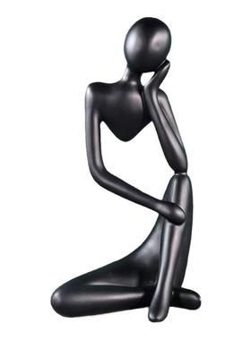 现代简约抽象人物思考雕塑摆件