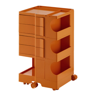 小推车置物架床头化妆品收纳柜网红ins风可移动旋转多功能收纳架