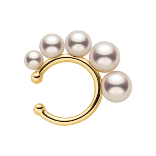 HELAS赫拉流动系列淡水珍珠光轨耳骨夹14K金高级耳饰2025爆款耳夹