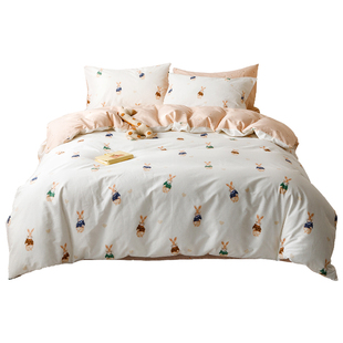 北欧风纯棉床单儿童单件学生宿舍单人1.2米1.5m1.8床双人全棉被单