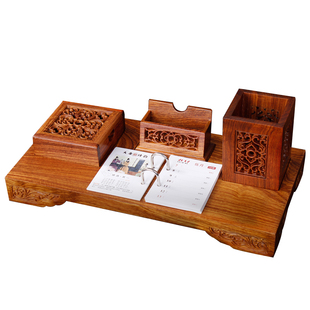 台历架日历送老板办公桌笔筒摆件实木质红木台历2026收纳创意礼品