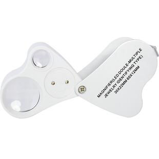 30倍60倍地质放大镜高倍LED灯看钻石腰围码玉石珠宝古玩鉴定工具