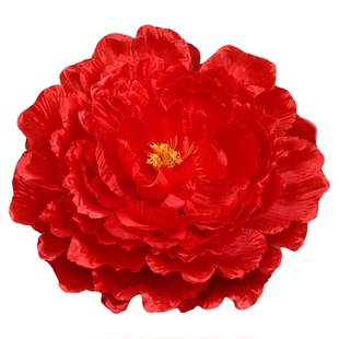 仿真大朵牡丹花头花朵幼儿园演出舞台舞蹈道具手拿花假花头饰绢花