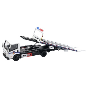 拓意1/64江铃凯锐平板拖车合金车模扫地车小比例工程车模型场景摆