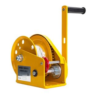 晟雕手摇绞盘双向自锁式小型便携式卷扬机自动刹车手动绞车牵引机
