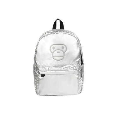 BABYMILOSTORE刺绣银色双肩包