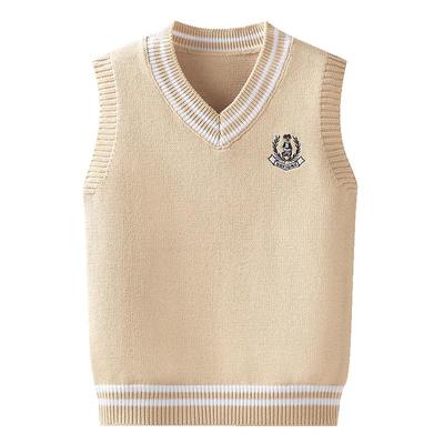 针织新款校服小孩纯棉儿童马甲