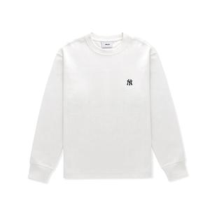 MLB官方 男女同款情侣纯色简约基础款休闲百搭长袖T恤春夏TSB20