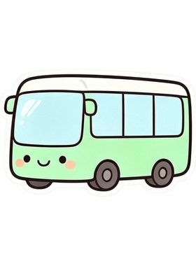 卡通笑脸巴士出租车小汽车门贴儿童房幼儿园墙面防水无痕装饰贴画