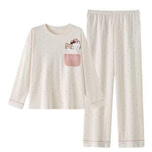 女童儿童睡衣全棉2026新款春秋纯棉长袖女孩HelloKitty家居服套装