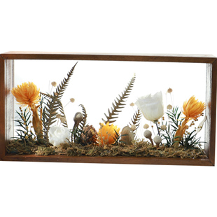 520双面玻璃立体中空相框亚克力干花永生花diy画框情侣礼物七夕