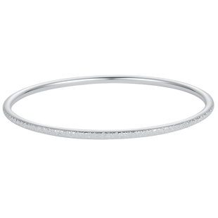 周六福S999素雅足银手镯子女2025亮面闭口纯银细镯简约送女友礼物