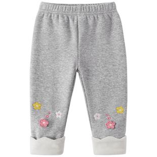 女童加绒打底裤婴儿冬季儿童外穿裤女孩冬装秋冬一岁宝宝薄绒裤子