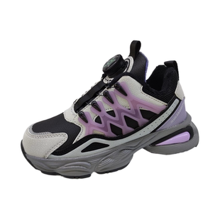 帮登童鞋冬季新款女童加绒运动鞋皮面防水大童二棉保暖防滑老爹鞋