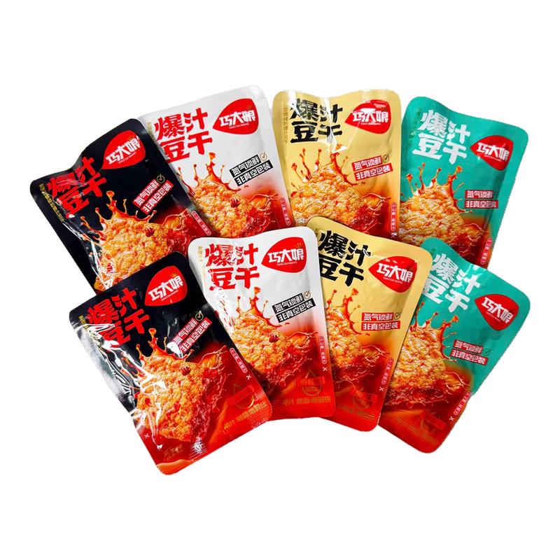 巧大娘爆汁豆干香辣原味麻辣散装