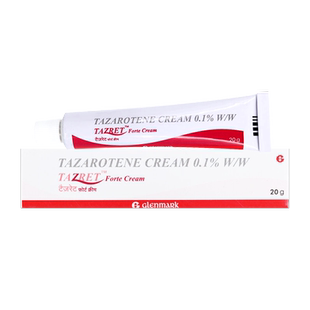 印度Tazret格伦马克0.1%他扎罗汀祛痘膏湿疹膏缓解痤疮牛皮癣20g