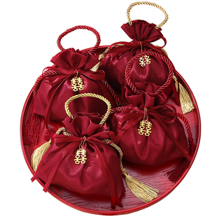 结婚喜糖盒子创意包装婚礼糖盒礼盒空盒手提喜糖袋子结婚专用喜盒