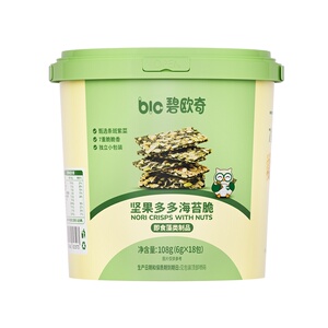 碧欧奇坚果多多海苔脆桶装108g