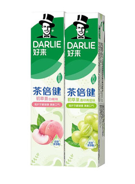 好来黑人牙膏清新口气水果味白桃