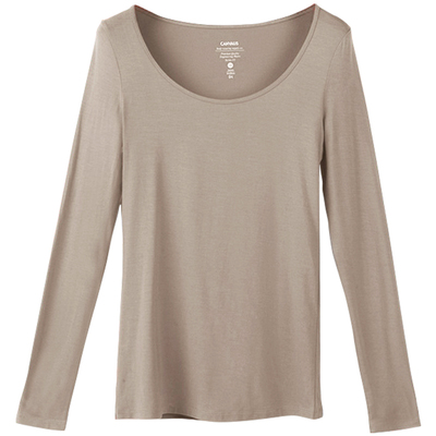 圆领秋衣莫代尔打底长袖薄款