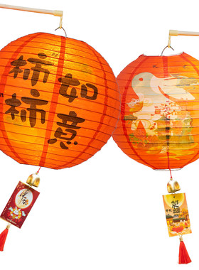 春节古风手提灯笼龙年中式国风