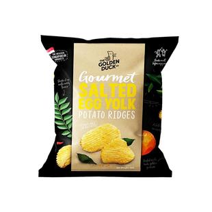 新加坡THEGOLDENDUCK金鸭咸蛋黄薯片休闲零食105g