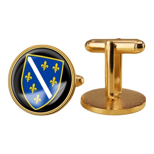 波斯尼亚和黑塞哥维那国旗旗帜爱国袖扣世界各国国旗商务袖扣