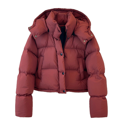 短款羽绒服加厚面包服肯豆风连帽