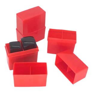 塑料双方25*25*70红色印章盒子浙江江苏江西财务法人专用印章盒子